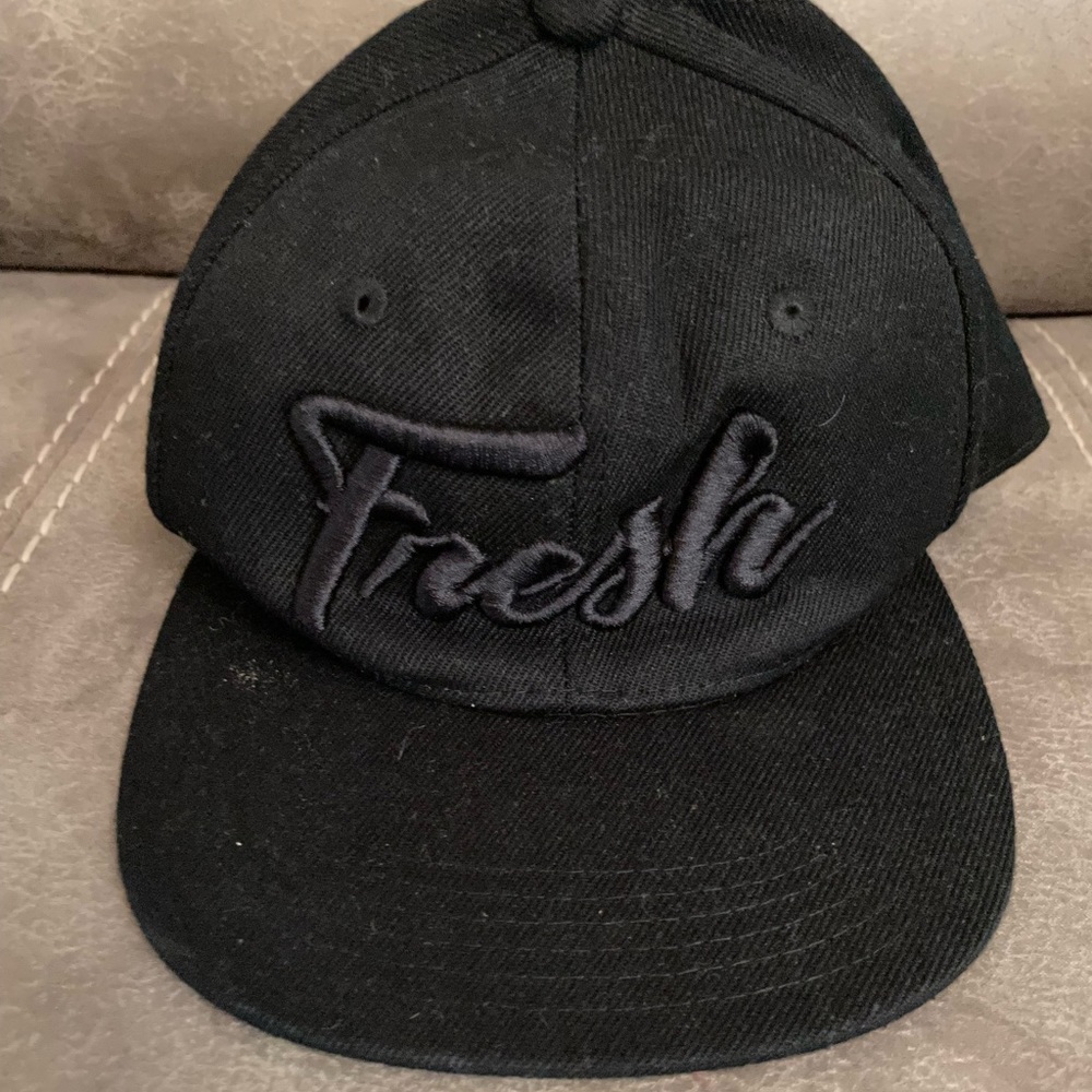 Downtown Krowns Fresh black on black child’s flat bill hat
